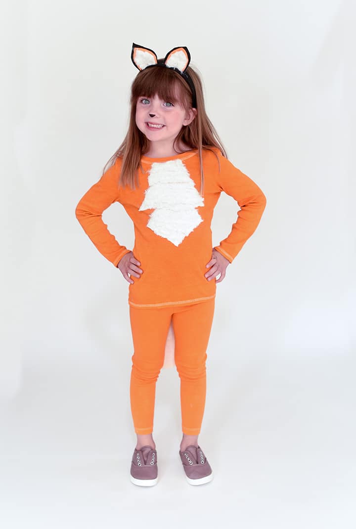 Make this adorable and easy DIY Fox Costume