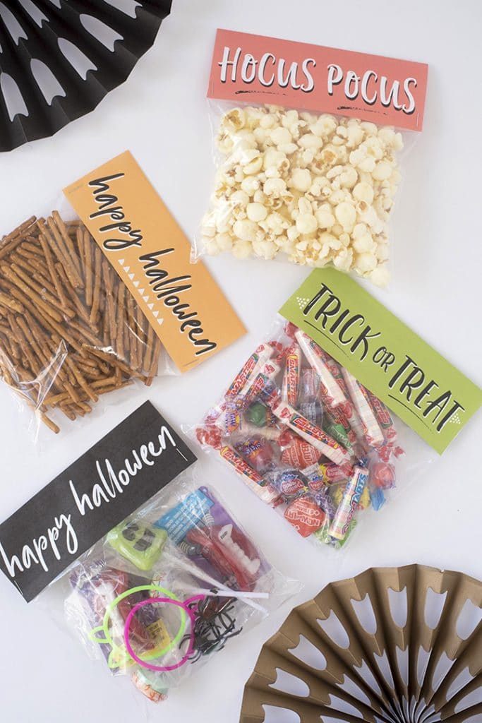Free Printable Halloween Treat Bag Toppers - Alice and Lois