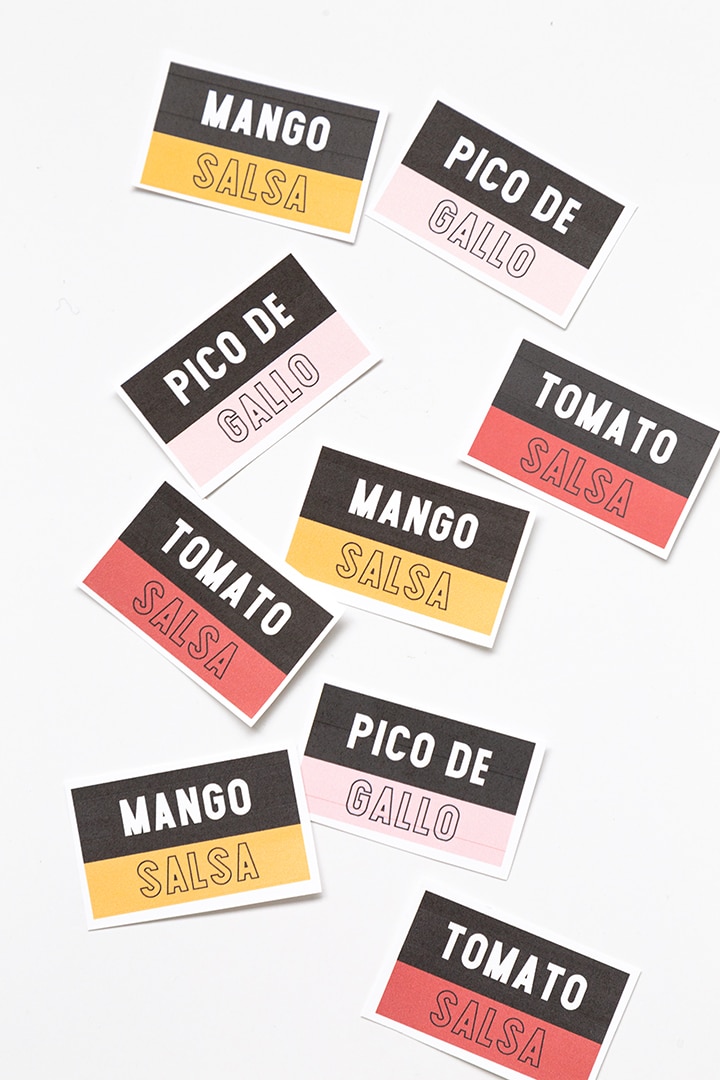 Free printable salsa labels