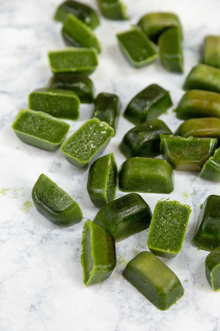 Green Smoothie Ice Cubes