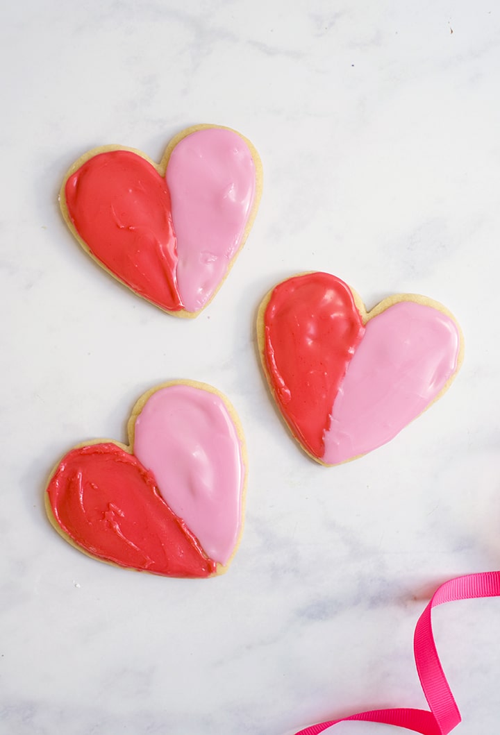 Modern Heart Cookies for Valentine’s Day