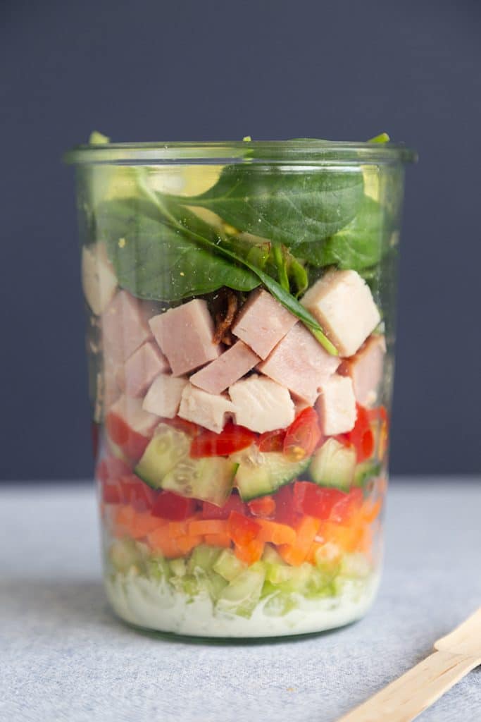 Cobb Salad in a jar