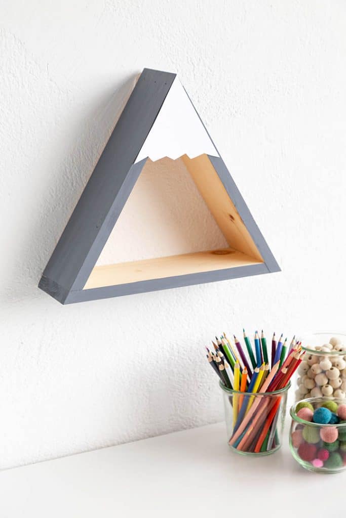 5 Ways to Craft with a Wood Triangle Shelf