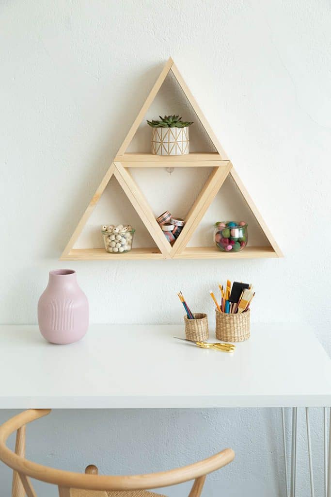 Wooden shelves deals diy