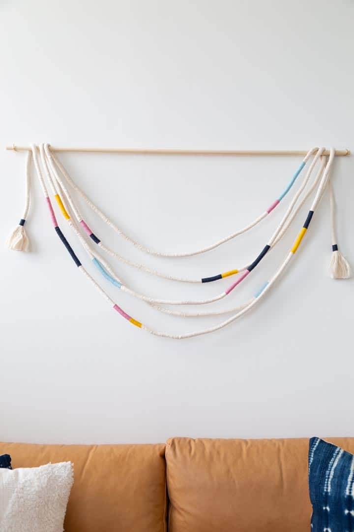 DIY Wrapped Rope Wall Hanging - Alice and Lois
