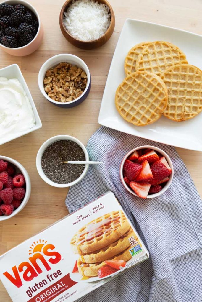 Best breakfast idea - Waffle Yogurt Parfait #breakfast #waffles