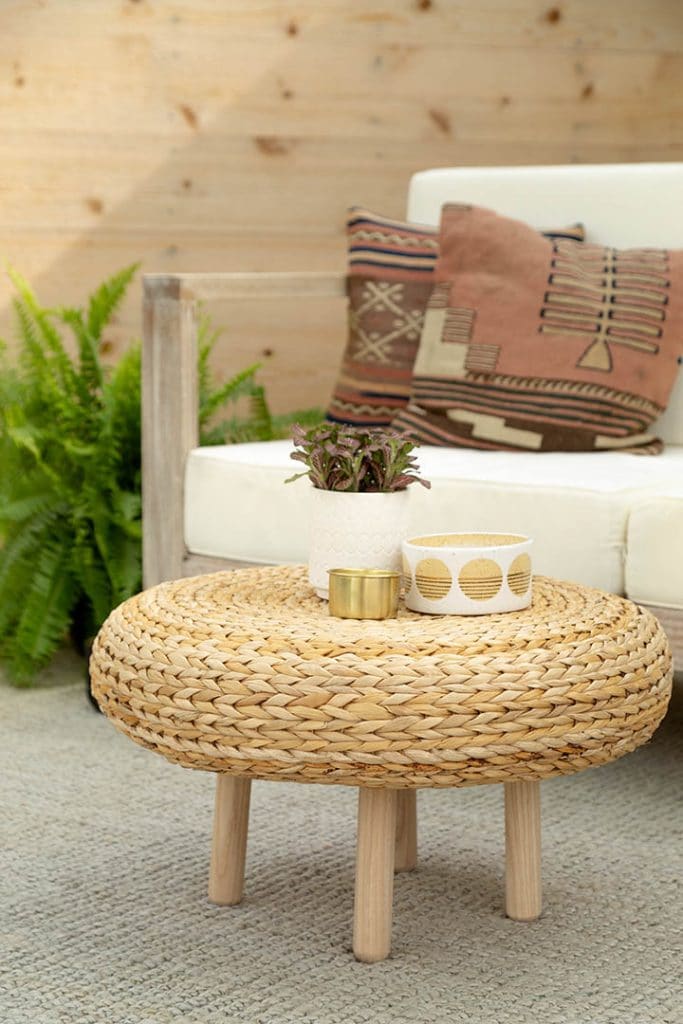 Woven best sale stool ikea