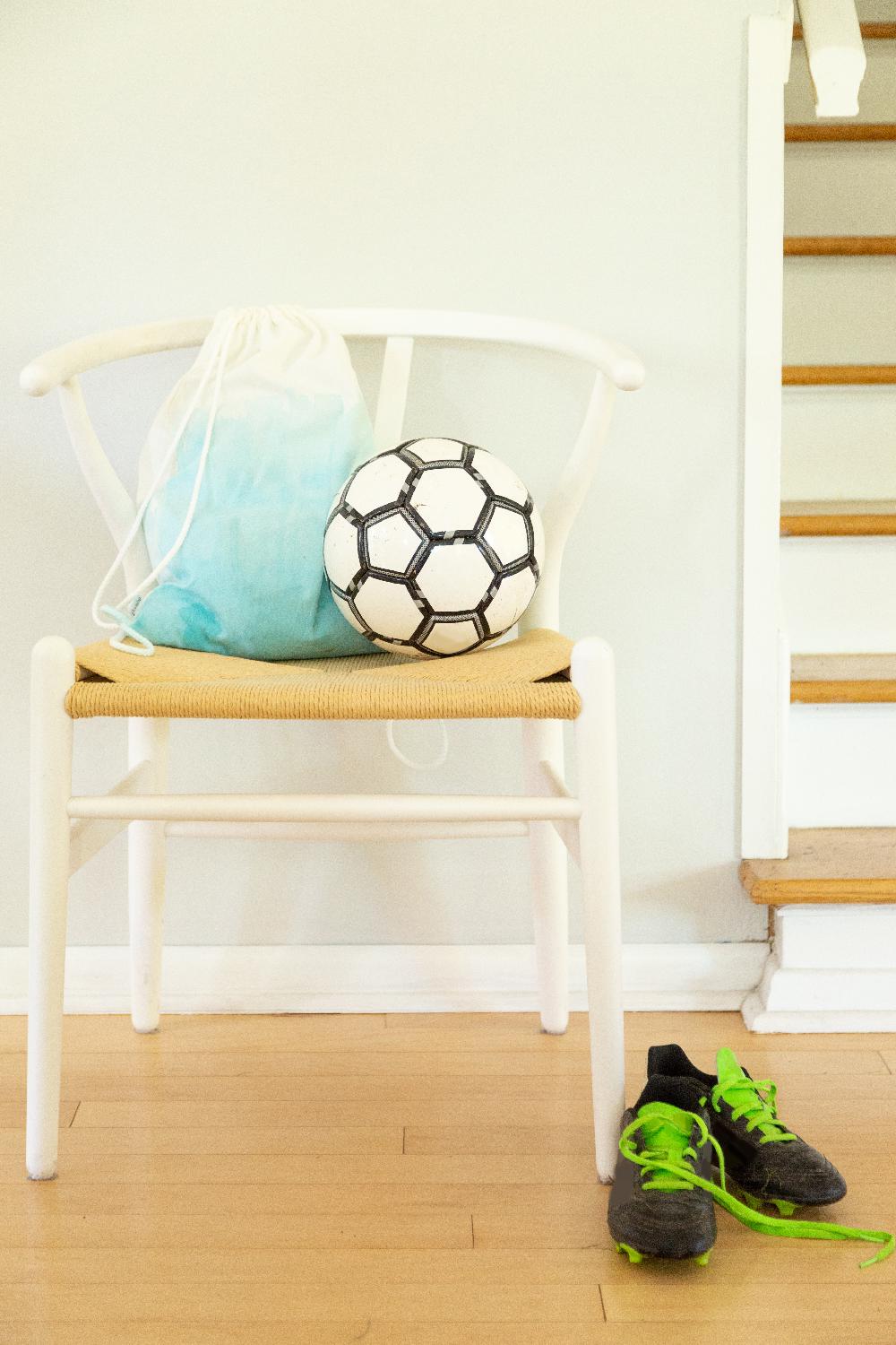 DIY Soccer Drawstring Backpack and Because She Can Program