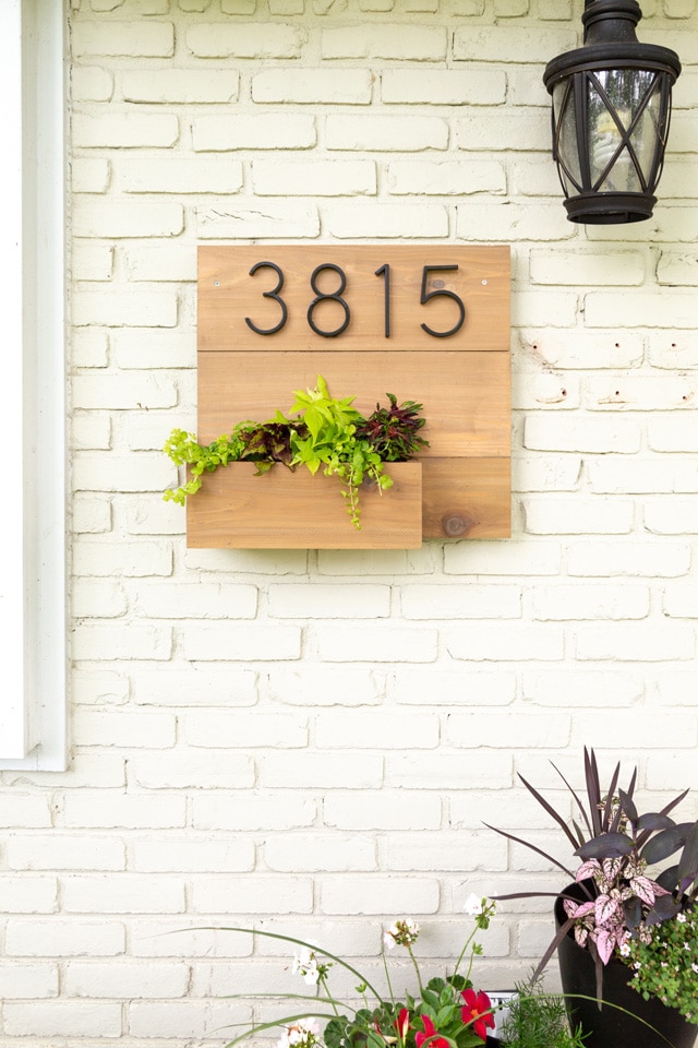 DIY House Number Planter Sign