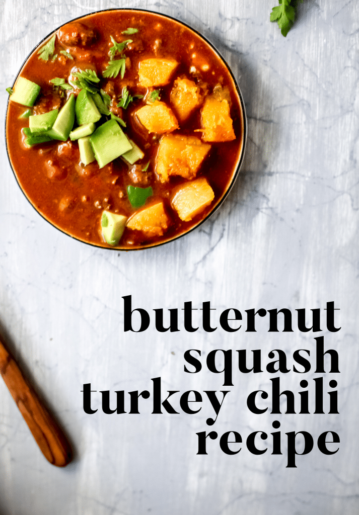 Butternut Squash Ground Turkey Chili recipe
