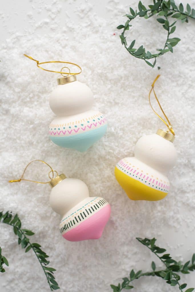 DIY Hand-Painted Pastel Ornaments - Alice and Lois