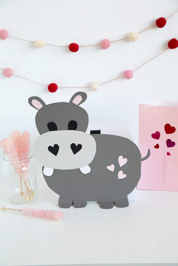 hippos valentine card box