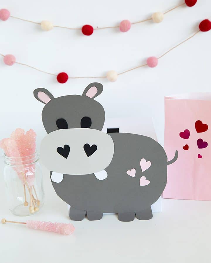 hippos valentine card box