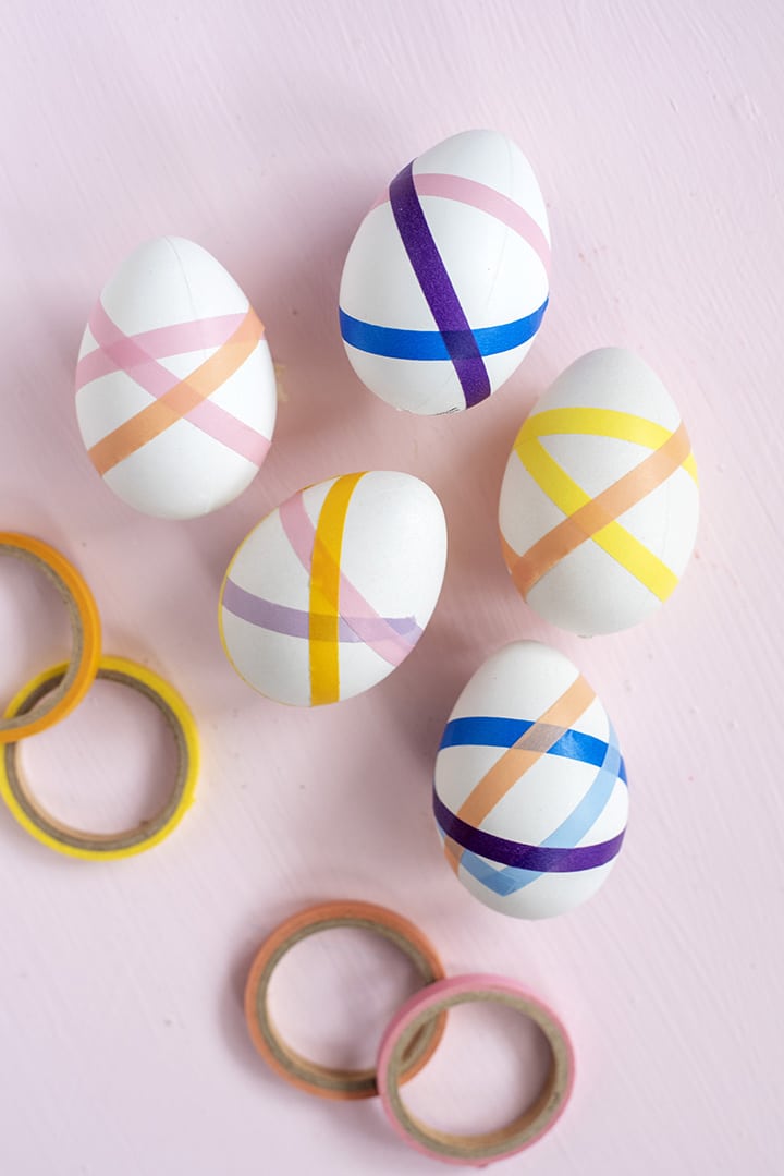 DIY Modern Washi Tape Easter Eggs
