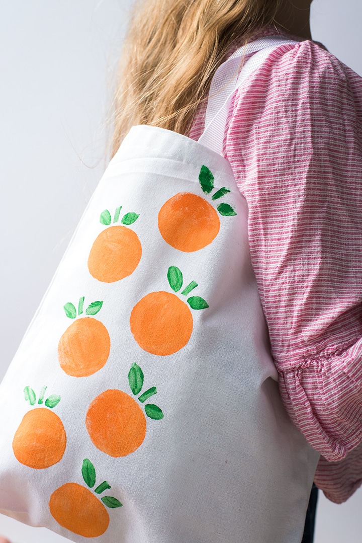 DIY Hand Stamped Tote Bag