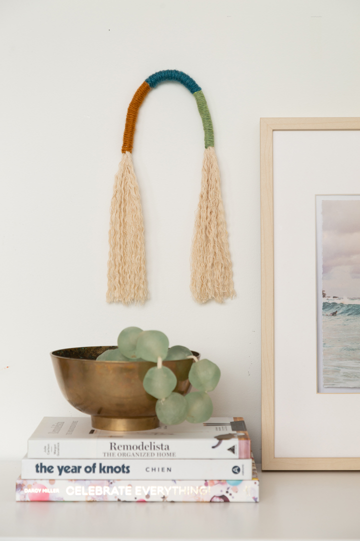 DIY Wrapped Rope Wall Art