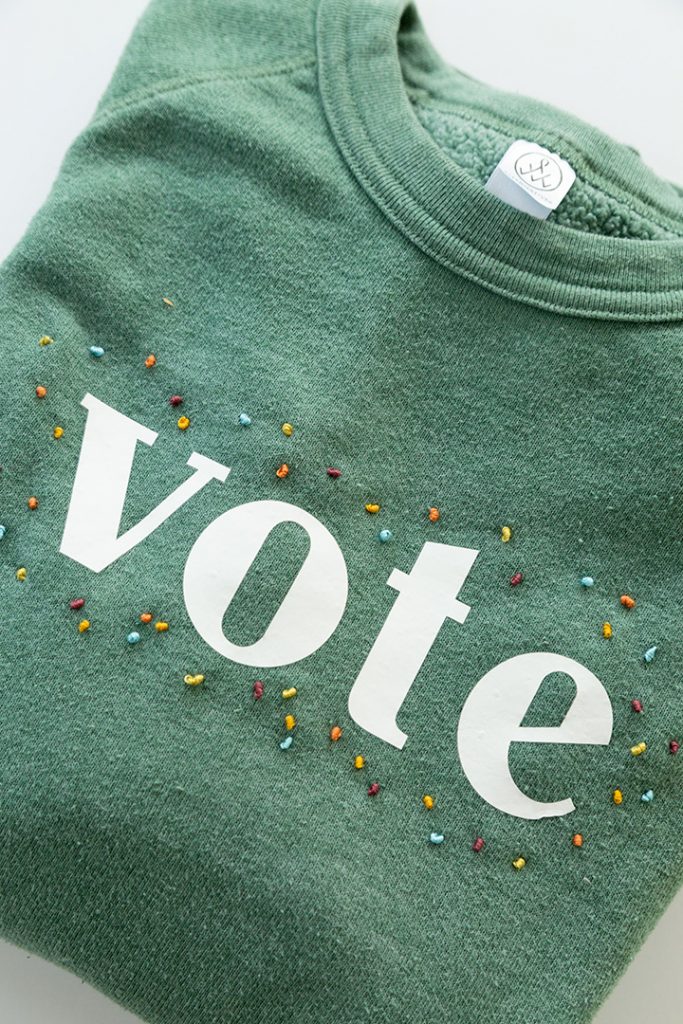 DIY Vote Sweatshirt