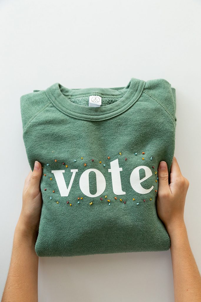 DIY Vote Sweatshirt