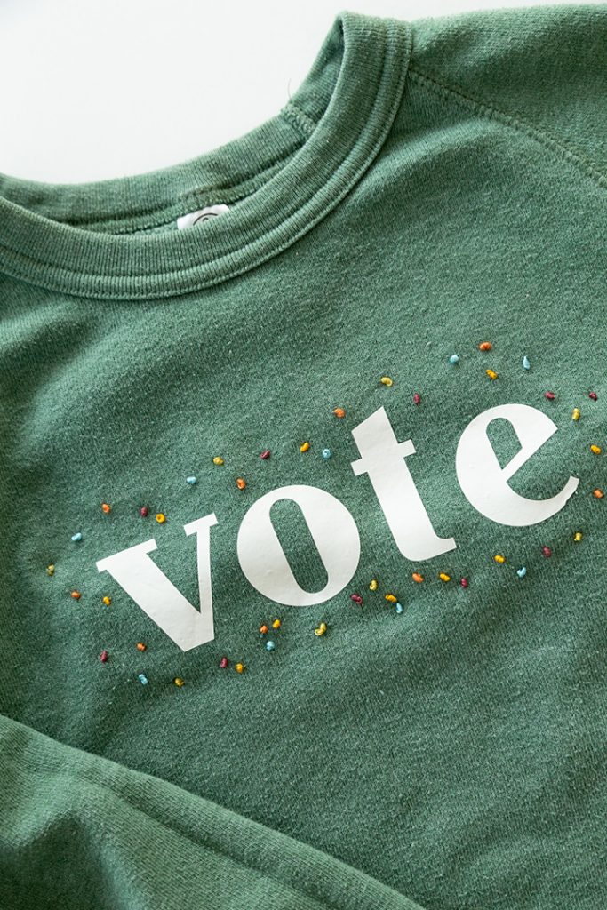 DIY Vote Sweatshirt