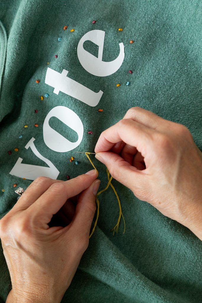 DIY Vote Sweatshirt