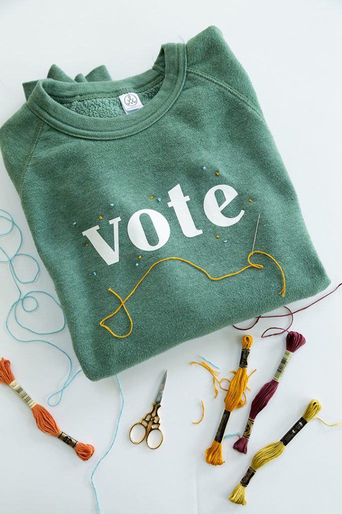 DIY Vote Sweatshirt