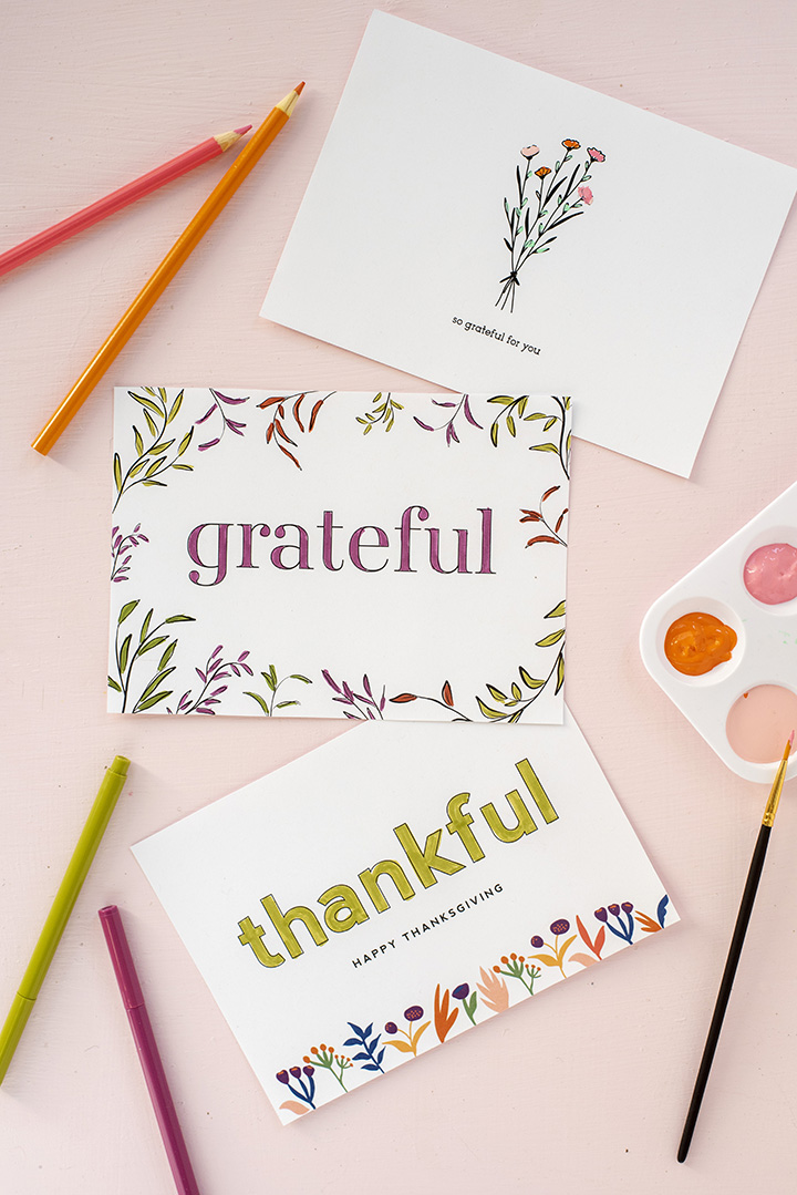 Free Printable Thanksgiving Grateful Cards