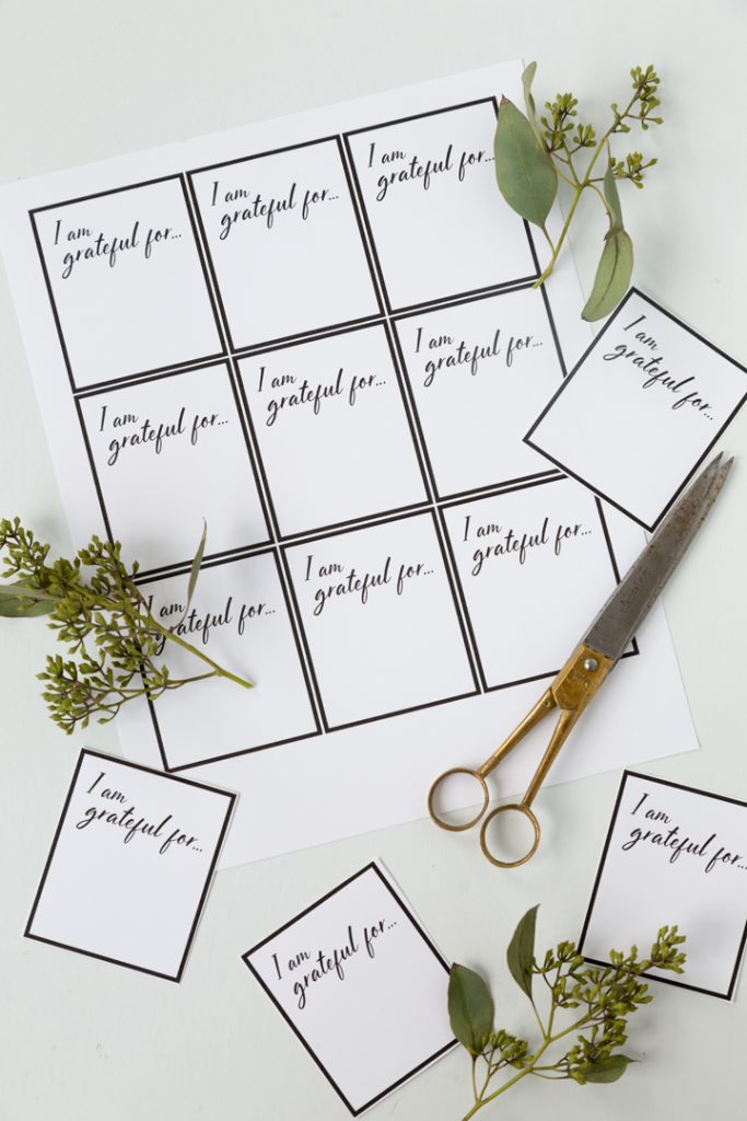 Free Printable Grateful Place Setting card