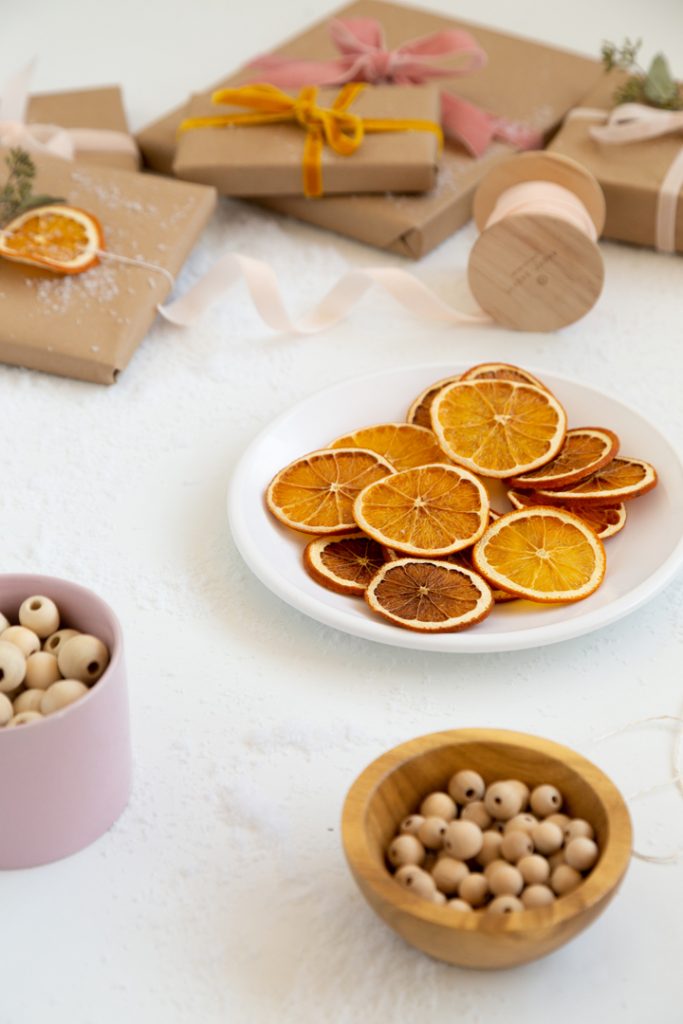 dried oranges with presents
