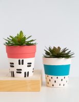 Simple Painted Pots for plants