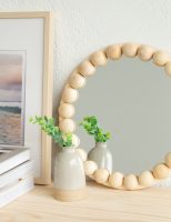 DIY Wood Bead Circle Mirror