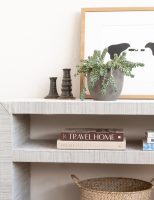 Grasscloth Covered Console Table Ikea Hack