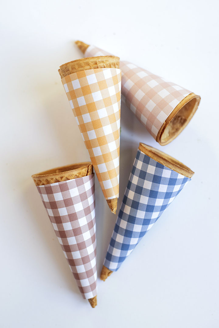 alice and loisfree printable gingham ice cream cone wrappers alice and lois