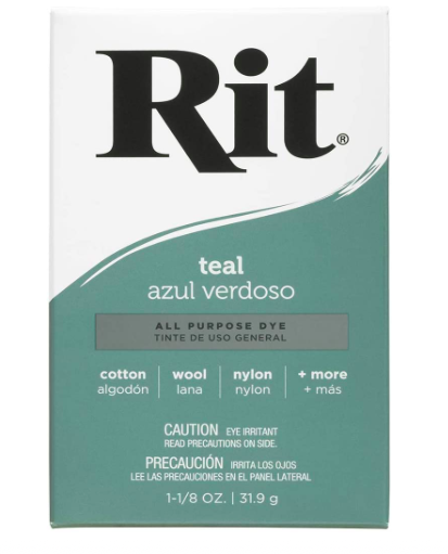 Rit Dye, Teal Rit All-Purpose Powder Dye, 1-1/8 oz