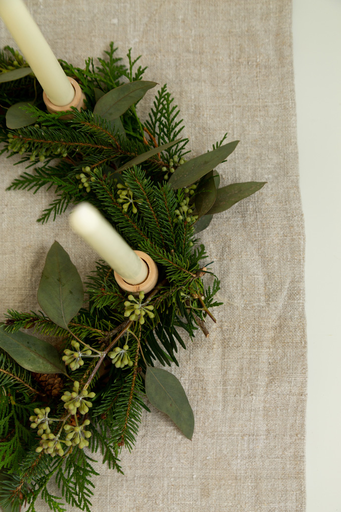 DIY Christmas Table Wreath