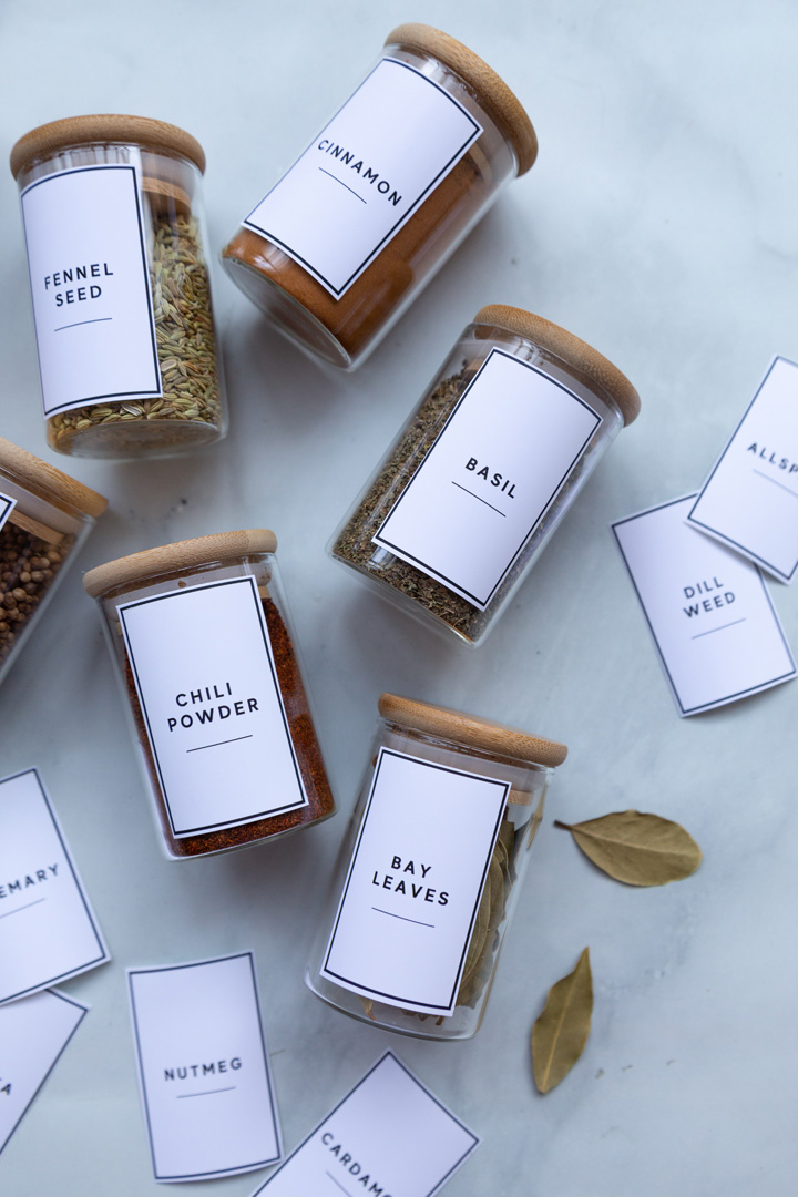 Free Printable Spice Jar Labels to Organize Your Kitchen