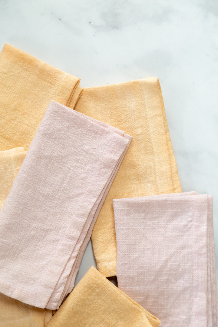 Natural Dyed Linen Napkins Tutorial