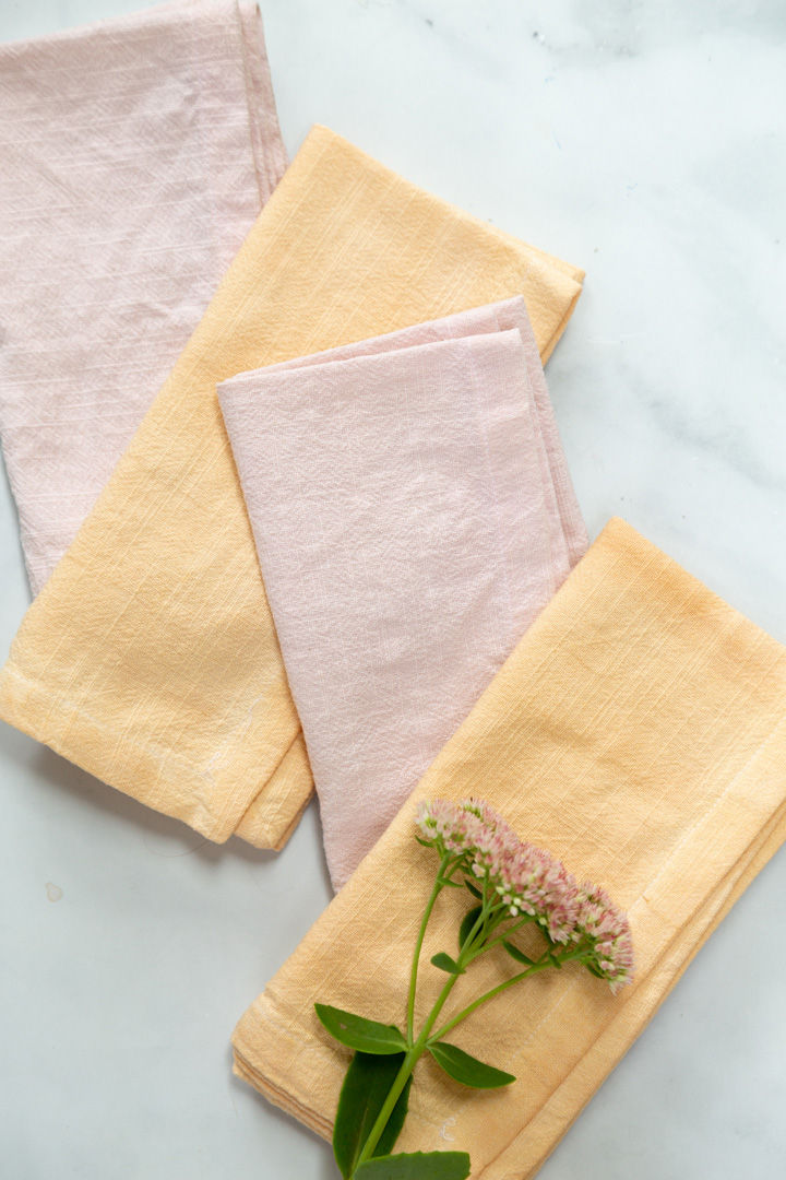 Natural Dyed Linen Napkins Tutorial