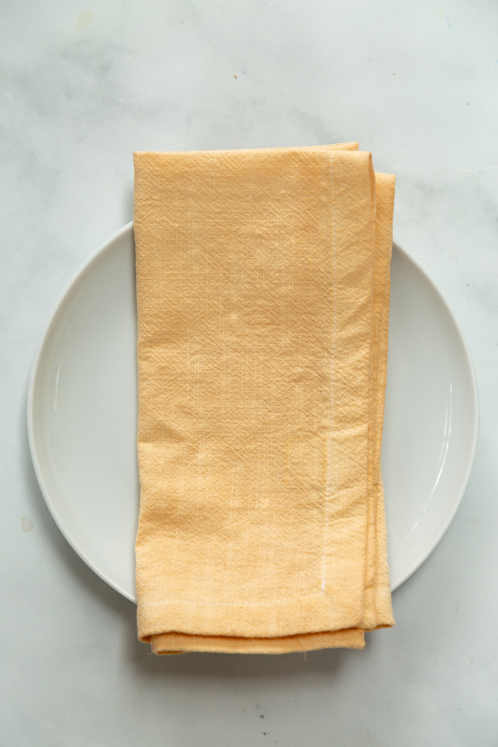 pastel orange cloth napkin