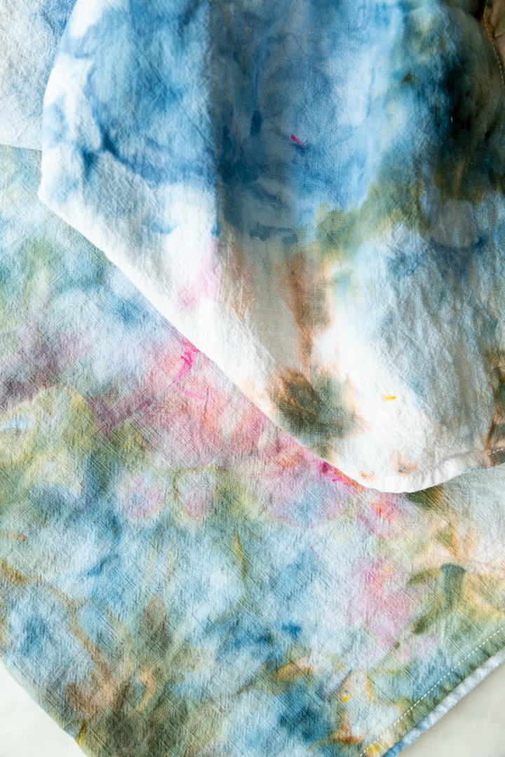 ice dye tablecloth