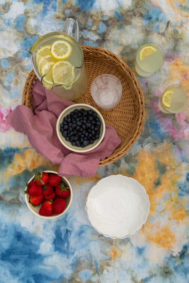 DIY  Ice Dye Tablecloth