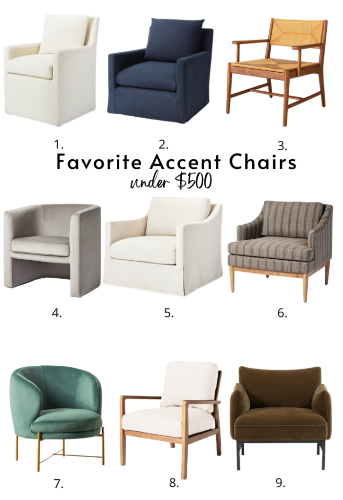 Favorite Accent Chairs Under $500 - Alice and Lois