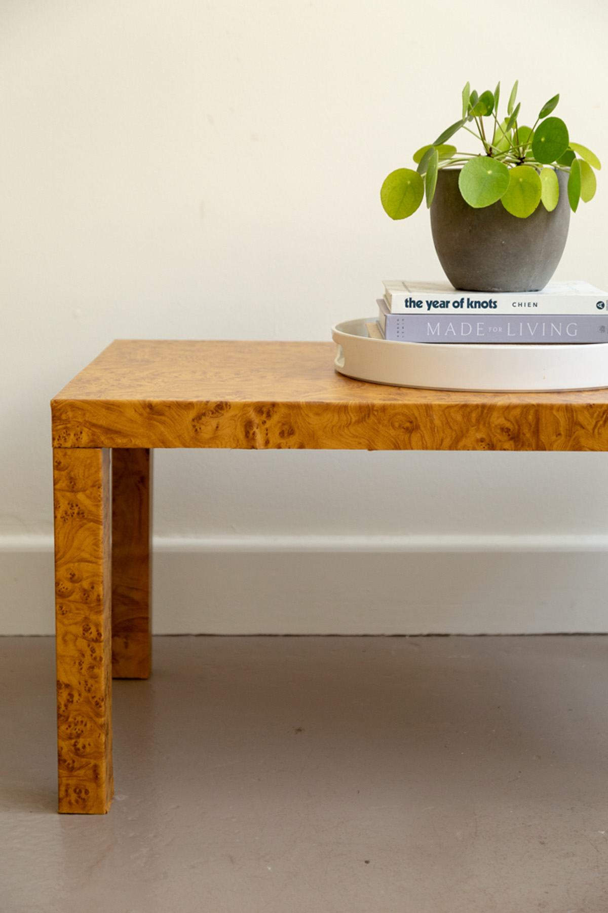 Burl Wood Accent Table