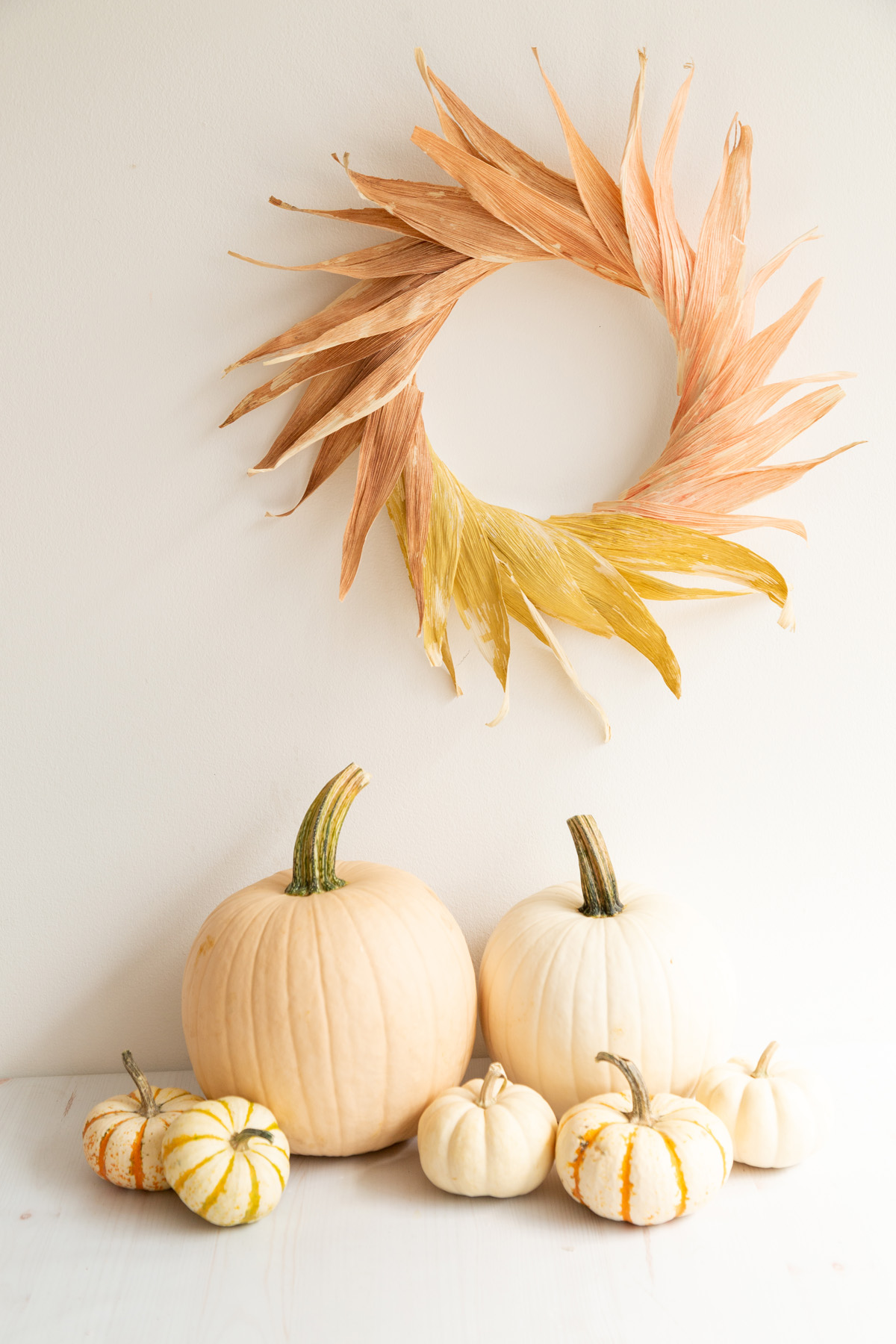 DIY Painted Corn Husk Wreath