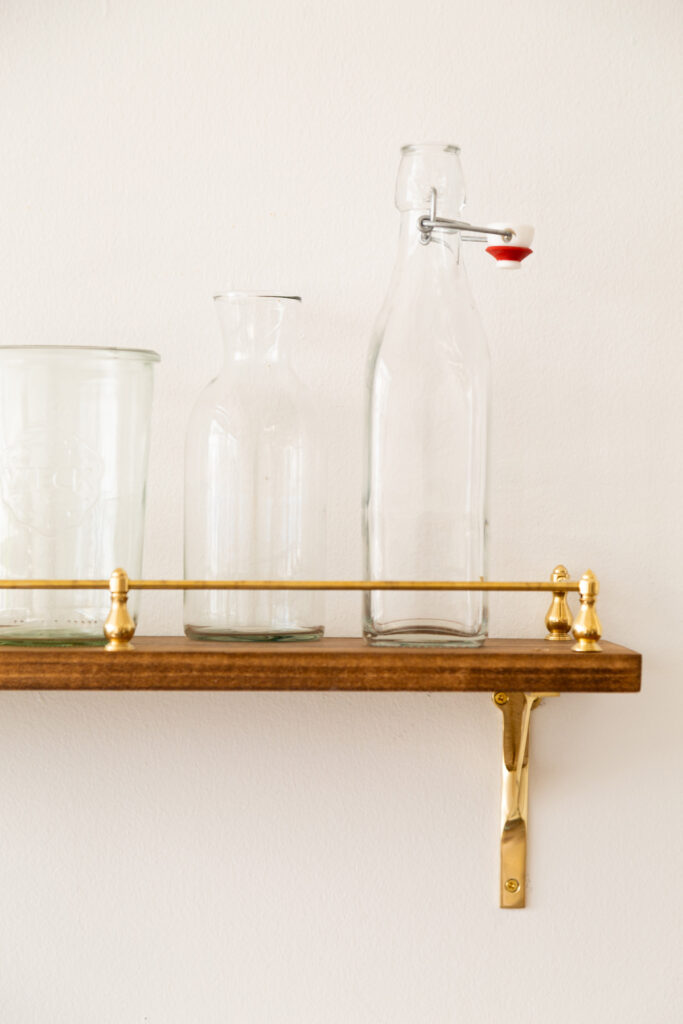 DIY Brass Rail Gallery Shelf Alice and Lois