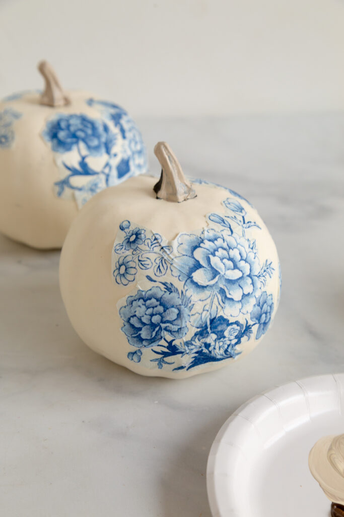 DIY Chinoiserie Inspired Pumpkins