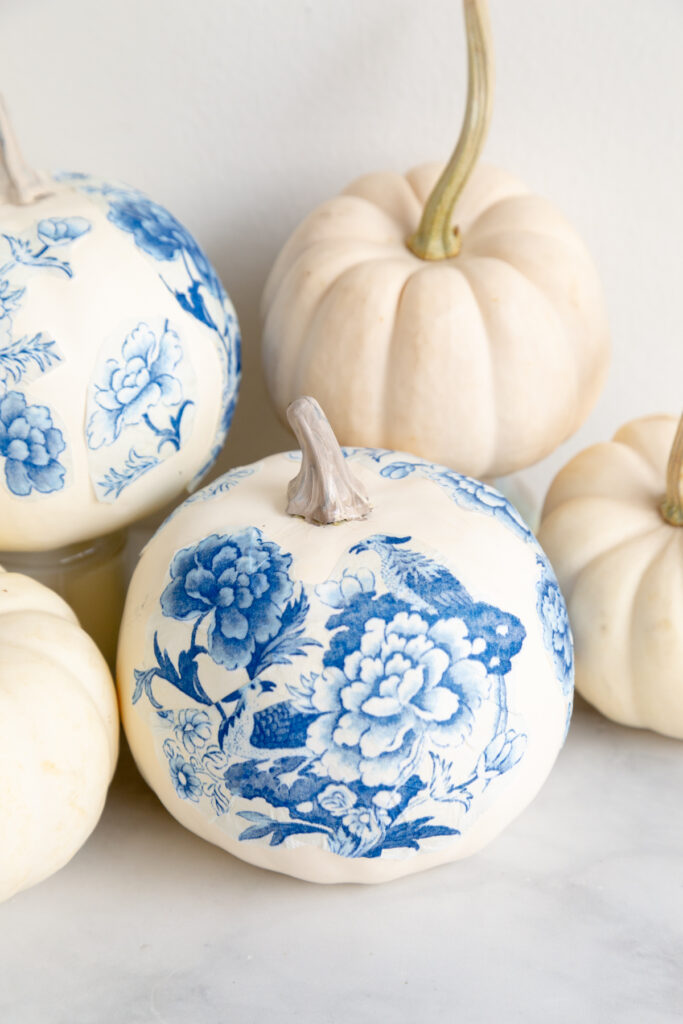 How to Make DIY Chinoiserie Inspired Pumpkins - Alice and Lois